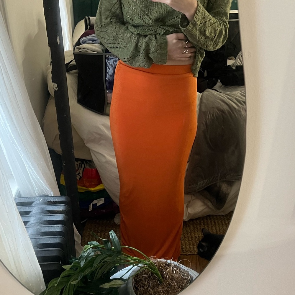 Princess polly orange maxi skirt
